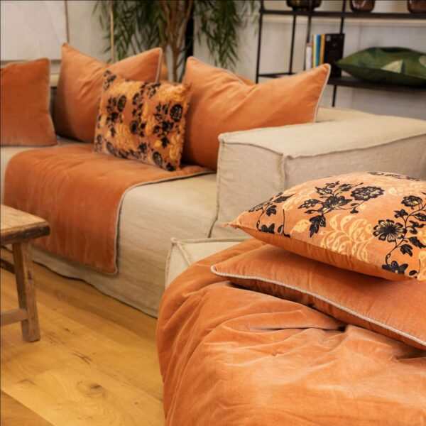 coussin jaipur brun