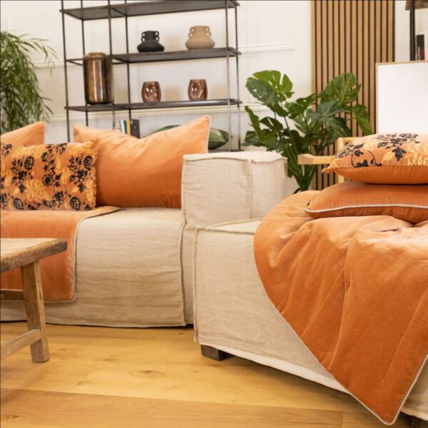 coussin jaipur brun