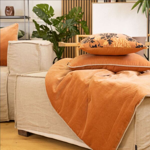 coussin jaipur brun