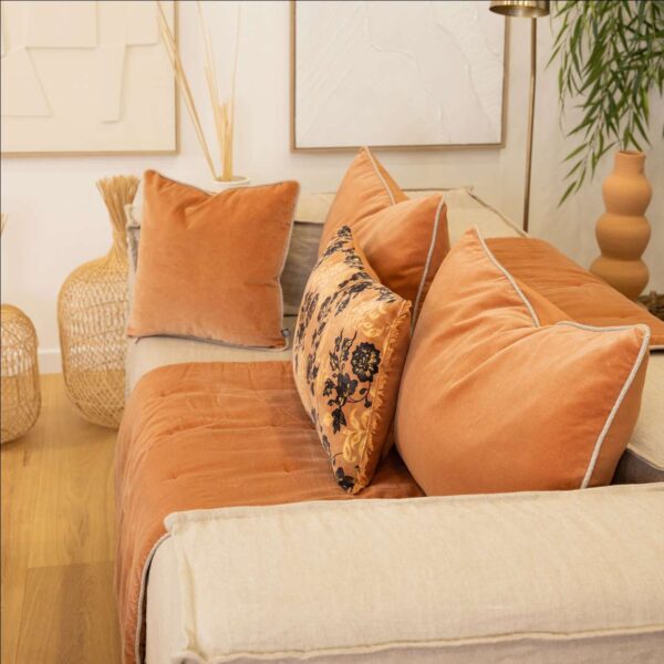 coussin jaipur brun