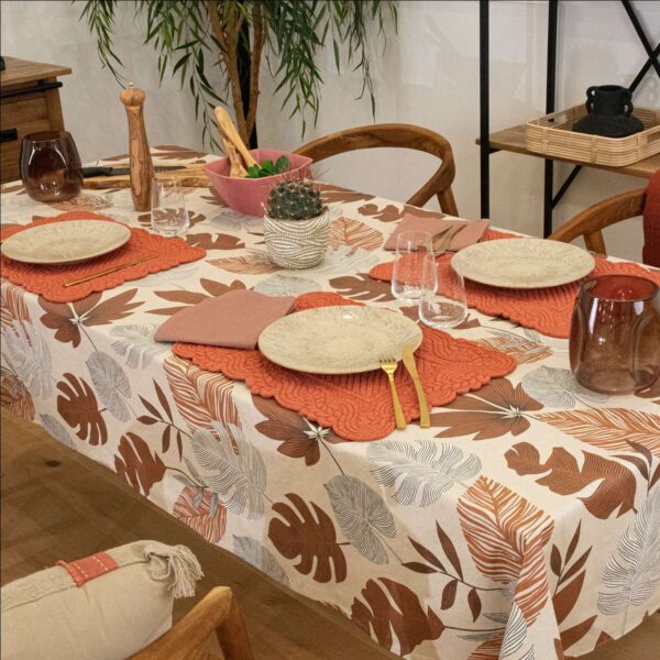 Nappe enduite Bornéo Brun 250 x 150 cm