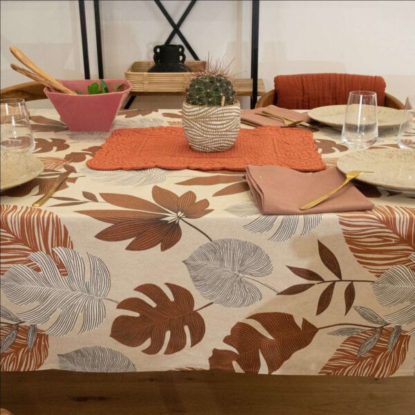 Nappe enduite Bornéo Brun 250 x 150 cm