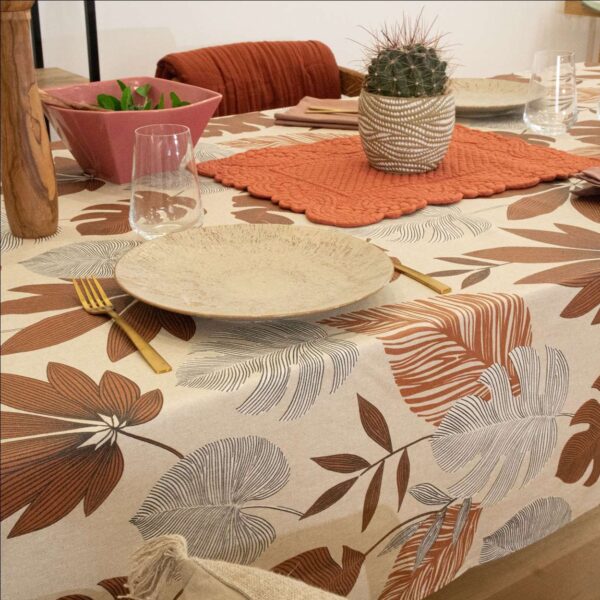 Nappe enduite Bornéo Brun 250 x 150 cm
