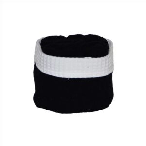 Panier de 6 serviettes invitées Fanny Noir