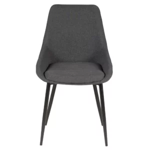 chaise tissu gris foncé Bari
